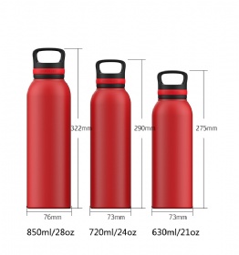 21oz, 24oz, 28oz sport water bottle 18/8 stainless steel vacuum flask thermos bottle