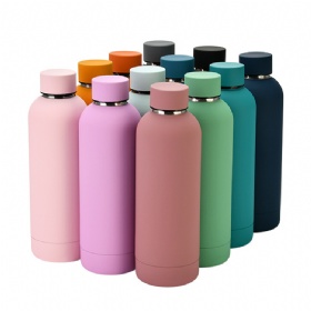 New products 500ml double wall stainless steel insulated sports thermal water drinking bottles with rubber painted color