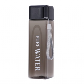 Gift Wholesale Simple Student Drop-Proof Plastic Water Bottle PC Transparent Travel Square Water Bottle