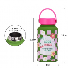 New Design 650 ml Kids Water Bottle Stainless Steel Reusable water bottles with handle for Sport botellas de agua
