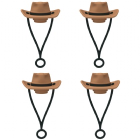 2024 10mm Silicone Various Cowboy Hat Straw Covers Cap Compatible with 30 40 oz Accessories