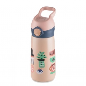 High Quality 316 Stainless steel kids thermos cup with straw kettle for primary school kindergarten portable anti-drop baby cup