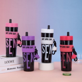 750ml Portable Outdoor Cup Heat-Resistant Strap Straw High Quality Modern Design Stainless Steel Tumbler