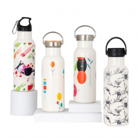 500ml 750ml Air Printing Cycling Sports Wide Mouth Double Wall Stainless Steel Vacuum Flasks Water Bottle