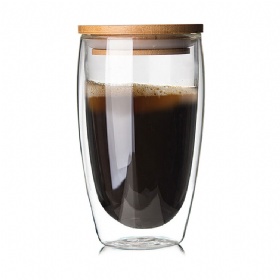 250ML 350ML 450ML Borosilicate Clear Coffee Tea Glass Cup Mug
