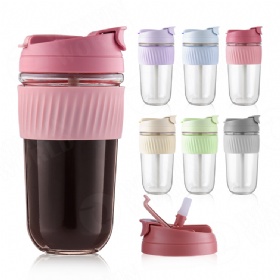 350ML/500ml Wholesale Coffee TumblerTravel Coffee Mug with Silicone Lid and Sleeve