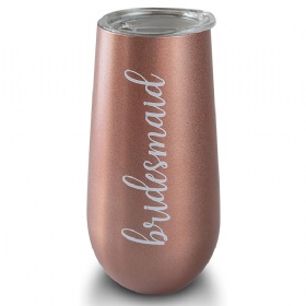 ustom Logo 6oz Thermo Flute 304 Stainless Steel Insulated Champagne Flute Tumbler